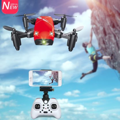 Mini Drone With Camera HD S9 No Camera Foldable RC Quadcopter Altitude Hold Helicopter WiFi FPV Micro Pocket Drone(red w - Image 3