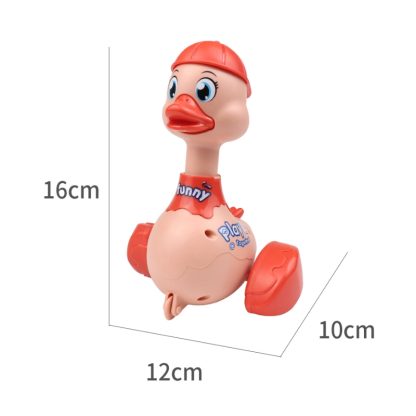 3 PCS Children Animal Press Crawling Toy Car, Specification:Swing Duck (Orange) - Image 3