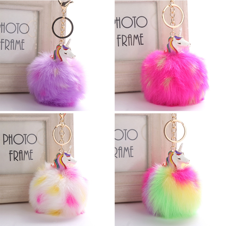 Anime Unicorn With Plush Toy With Keychain Unicorn Key Pendant(10) - Image 2