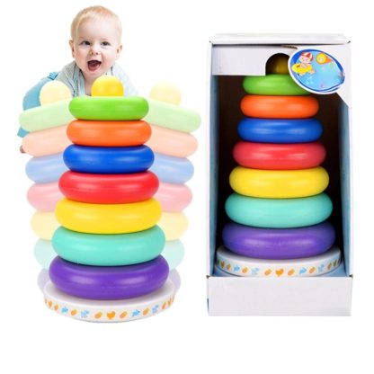 Music Rainbow Stacking Ring Rainbow Tower Tumbler Children Stacking Rings - Image 3