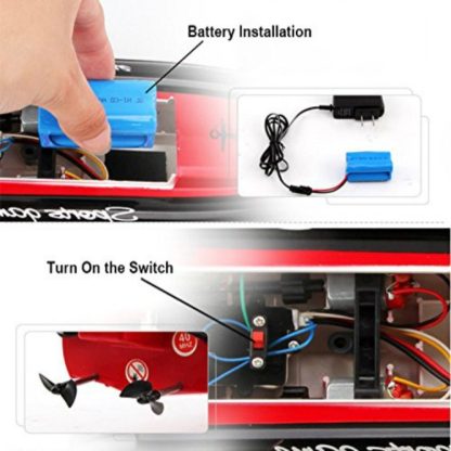 LT-NO800 F1 High Speed RC Boat Remote Control Race Boat 4 Channels for Pools Lakes, Color Random Delivery - Image 3