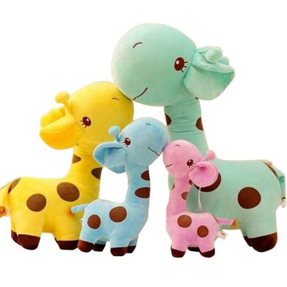 Kawaii Plush Children Giraffe Kids Sofa Children Baby Girls Boys Plush Giraffe Toys, Color:Pink, Size:Height18cm - Image 3