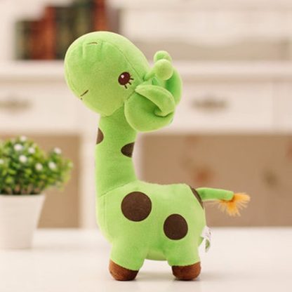 Kawaii Plush Children Giraffe Kids Sofa Children Baby Girls Boys Plush Giraffe Toys, Color:Green, Size:Height18cm