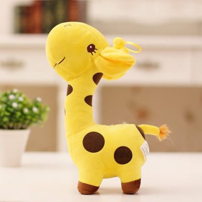 Kawaii Plush Children Giraffe Kids Sofa Children Baby Girls Boys Plush Giraffe Toys, Color:Yellow, Size:Height25cm - Image 2