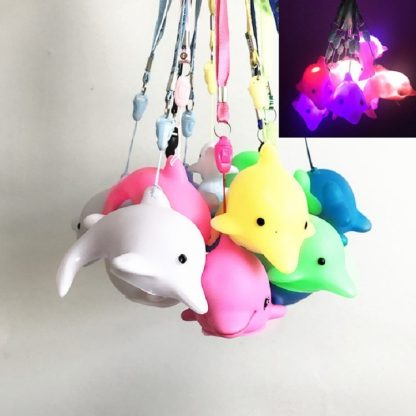 3 PCS Aquarium Creative Gift Colorful Flashing Lanyard Dolphin Animal Night Light Children Glowing Toy, Size:5×8cm(Color - Image 2