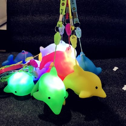 3 PCS Aquarium Creative Gift Colorful Flashing Lanyard Dolphin Animal Night Light Children Glowing Toy, Size:5×8cm(Color - Image 3