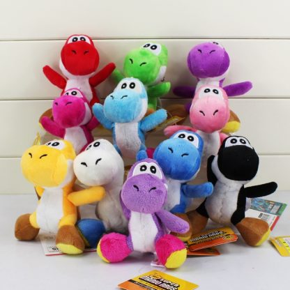 3 PCS 10cm Super Mario Bros Yoshi Stuffed Plush Toys With Keychain Pendant for Children(pink) - Image 2