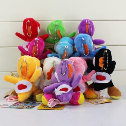 3 PCS 10cm Super Mario Bros Yoshi Stuffed Plush Toys With Keychain Pendant for Children(black) - Image 3