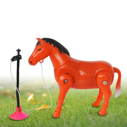 Plastic Simulation Electric Horse Toy Children Birthday Gift Red and White Random Delivery