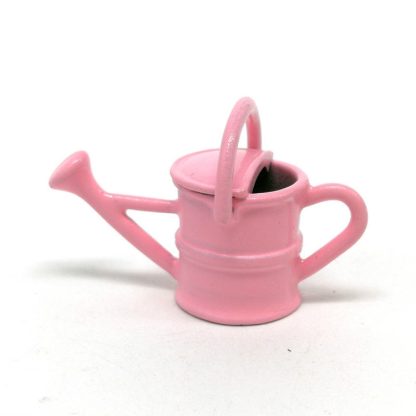 Metal Doll House Miniature Watering Can Handicrafts Toy(Pink)