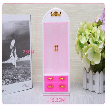 10 PCS Doll House Bedroom Furniture Accessories Children Educational Toys Wardrobe - Image 2