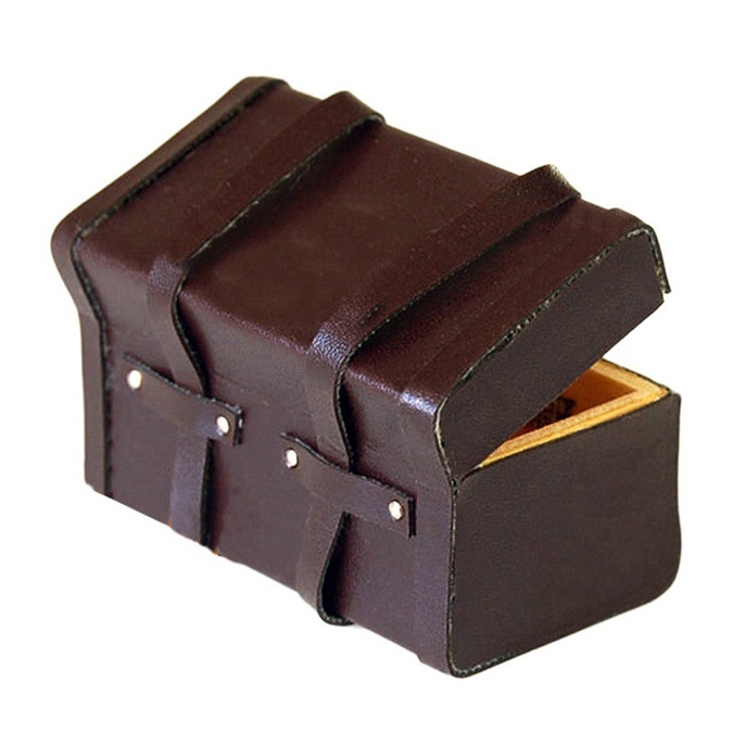 1/12 Miniature Dollhouse Carrying Vintage Suitcase Luggage Pretend Play Toys Accessory - Image 3