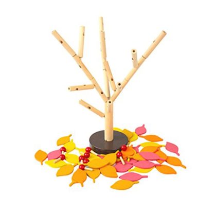 Wooden Puzzle Inserting Blocks Tree Toy Children IQ Training Toys(Yellow) - Image 3