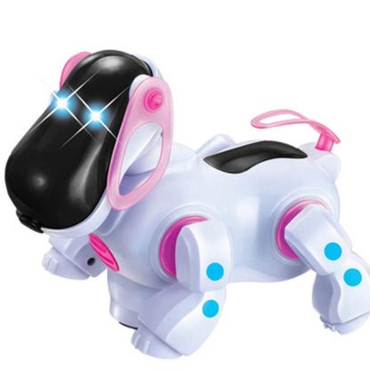 Smart Dog Electronic Pet with Music and Light Children Educational Toys Birthday Gift(Pink)