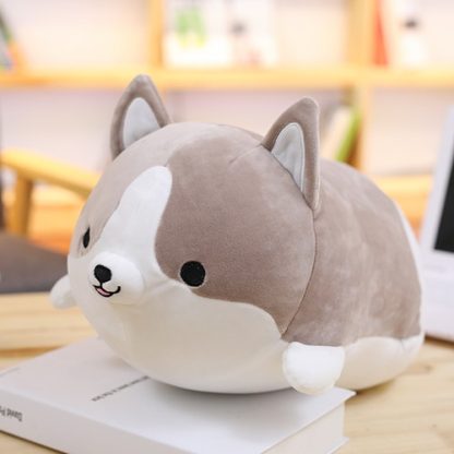 30-60cm Cute Corgi Dog Plush Toy Lovely Christmas Gift for Kids Stuffed Soft Animal Cartoon Pillow Valentine Present, He