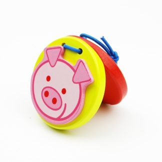 3 PCS Baby Cartoon Animal Wooden Castanets Clapper Children Educational Music Toy, Random Style Delivery