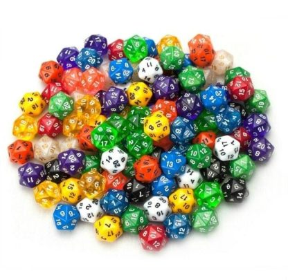 50 PCS Polyhedron Outdoor Bar Family Party Game Dice Board Game Accessories(Random Color Dlivery) - Image 2