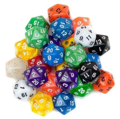 50 PCS Polyhedron Outdoor Bar Family Party Game Dice Board Game Accessories(Random Color Dlivery) - Image 3