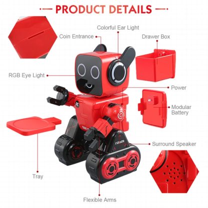 JJR/C R4 Cady Wile 2.4GHz Intelligent Remote Control Robo-advisor Money Management Robots Toy with Colorful LED Light, R - Image 3