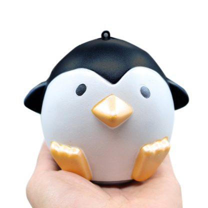 Simulation Penguin Shape Squishy Slow Rising Toy Slow Rebound PU Stress Reliever Squeeze Toy(Black) - Image 2