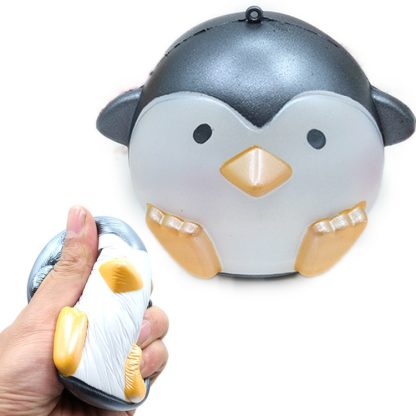 Simulation Penguin Shape Squishy Slow Rising Toy Slow Rebound Pearlescent PU Stress Reliever Squeeze Toy(Grey)