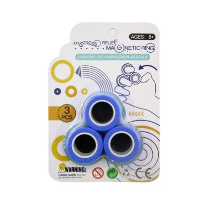 Spinner Toy Magnetic Ring Anti-Anxiety Game Finger Toy (Blue) - Image 3