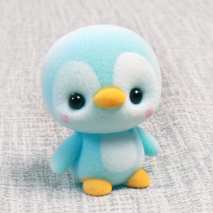 Little Cute PVC Flocking Animal Penguin Dolls Birthday Gift Kids Toy, Size: 4*4*5.5cm(Blue)