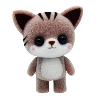 Little Cute PVC Flocking Animal Cat Dolls Creative Gift Kids Toy, Size: 5.5*3.5*6.5cm(Coffee)