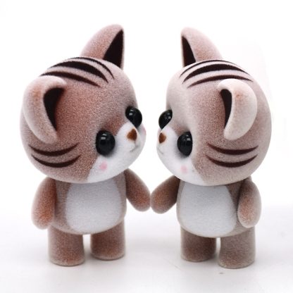 Little Cute PVC Flocking Animal Cat Dolls Creative Gift Kids Toy, Size: 5.5*3.5*6.5cm(Coffee) - Image 3