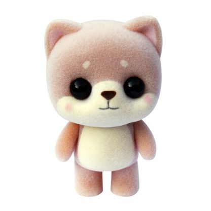 Little Cute PVC Flocking Animal Dog Shiba Inu Dolls Creative Gift Kids Toy, Size: 4.5*3.5*6cm (Light Brown) - Image 2