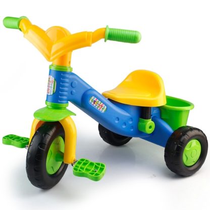 Tricycle Bicycle  Bike With Bucket (Colour: Blue tricycle)