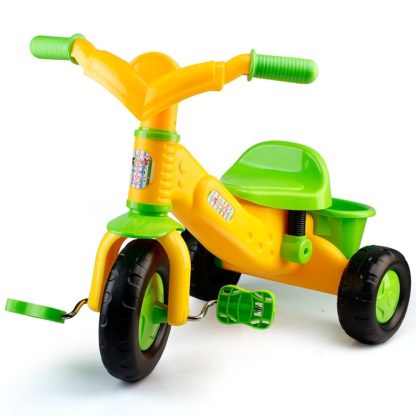 Tricycle Bicycle  Bike With Bucket (Colour: Yellow tricycle)