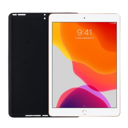 Solid Color Liquid Silicone Dropproof Full Coverage Protective Case For iPad 10.2 2019 / 10.2 2020 / 10.2 2021 / Pro 10.5 2017 / Air 10.5 2019(Black) - Image 3