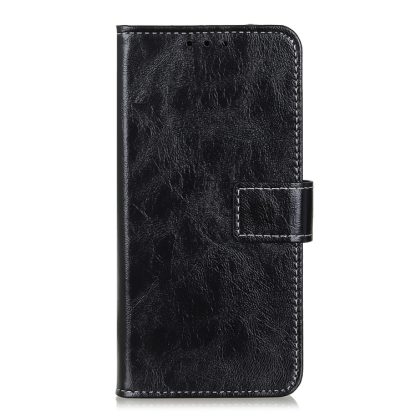 For iPhone 13 Retro Crazy Horse Texture Horizontal Flip Leather Case with Holder & Card Slots & Photo Frame & Wallet(Black) - Image 2