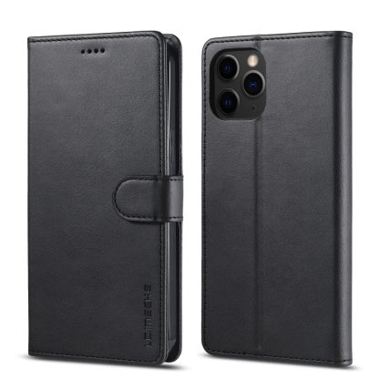 For iPhone 13 Pro LC.IMEEKE Calf Texture Horizontal Flip Leather Case with Holder & Card Slots & Wallet (Black)