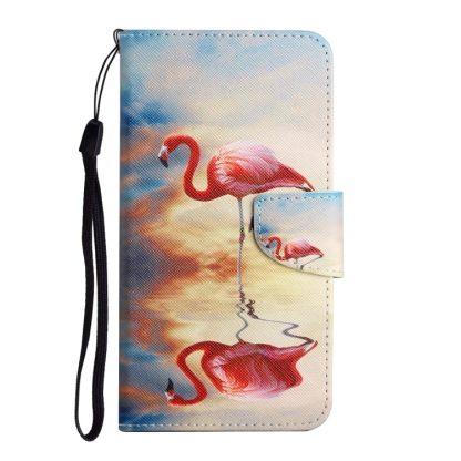 For iPhone 13 Pro Max Painted Pattern Horizontal Flip Leather Case with Holder & Card Slot & Wallet (Flamingo) - Image 2