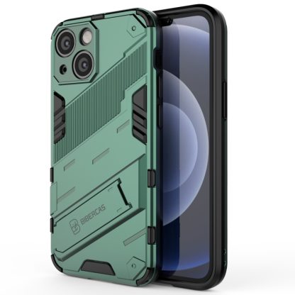 For iPhone 13 Punk Armor 2 in 1 PC + TPU Phone Case with Invisible Holder(Green)