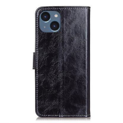 For iPhone 14 Retro Crazy Horse Texture Horizontal Flip Leather Phone Case  (Black) - Image 3