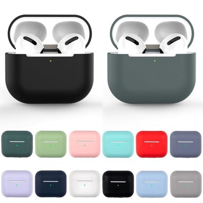 Wireless Earphone Silicone Protective Case For AirPods 3(Dark Green) - Image 2