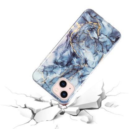 For iPhone 14 IMD Marble TPU Phone Case (Grey) - Image 3