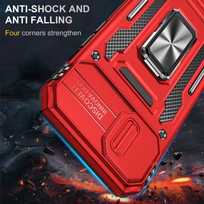 For iPhone 14 Plus Armor PC + TPU Camera Shield Phone Case (Red) - Image 2