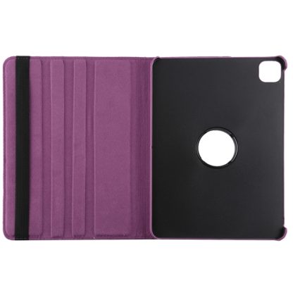 For iPad Pro 11 2022 / 2021 / 2020 / iPad Air 2020 10.9 Litchi Texture Horizontal Flip 360 Degrees Rotation Leather Tablet Case with Holder(Purple) - Image 4