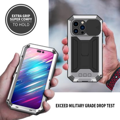 For iPhone 14 Pro Max R-JUST Shockproof Life Waterproof Dust-proof Case (Silver) - Image 4