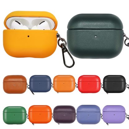 For Apple AirPods Pro 2 PU Leather Wireless Bluetooth Earphone Protective Case(Green) - Image 2