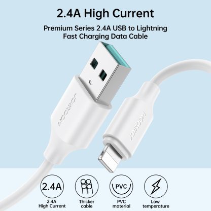 JOYROOM S-UL012A9 2.4A USB to 8 Pin Fast Charging Data Cable, Length:1m(Black) - Image 2