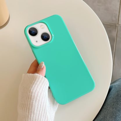 For iPhone 13 Shockproof Solid Color TPU Phone Case(Glacier Green) - Image 2