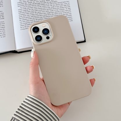 For iPhone 13 Pro Shockproof Solid Color TPU Phone Case(Khaki) - Image 2