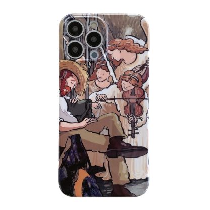 For iPhone 13 Pro Oil Painting Pattern Glossy PC Phone Case(Oil Portrait)