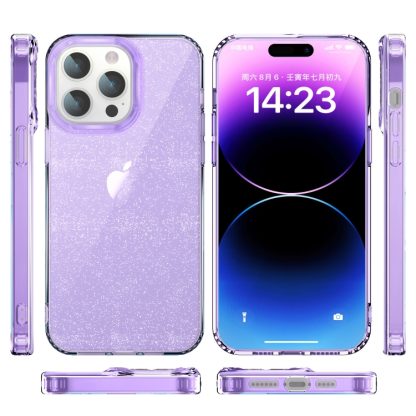 For iPhone 14 Pro Star Solid Color Phone Case(Purple) - Image 2