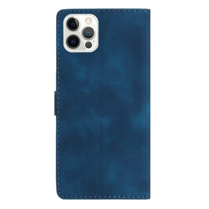 For iPhone 13 Pro Flower Embossing Pattern Leather Phone Case(Blue) - Image 3